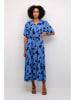 Kaffe Jurk blauw/zwart