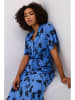 Kaffe Jurk blauw/zwart