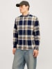 Jack & Jones Blouse "Classic Autumn" donkerblauw/beige