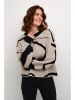 Kaffe Pullover in Beige/ Schwarz