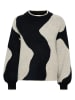 Kaffe Pullover in Schwarz/ Hellgrau