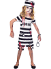 amscan 2-delig kostuum "Zombie Convict" zwart/wit