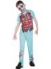 amscan 4-delig kostuum "Zombiechirurg" turquoise/rood
