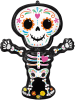amscan Balon foliowy "Skeleton" w kolorze czarno-białym - 66 x 86 cm