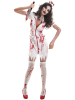 Carnival Party 2-częściowy kostium "Zombie nurse" w kolorze czerwono-białym