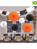 amscan Decoratieve hanger oranje/zwart/wit - 9 stukken