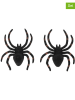 CHAKS 2-delige set: spinnen zwart/bruin - (B)13 x (H)2 cm