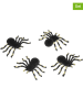 CHAKS 4er-Set: Spinnen in Schwarz - (B)10 x (H)2,7 cm