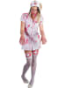 Carnival Party 2-delig kostuum "Bloody Nurse" wit/rood