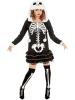 Carnival Party 2-delig kostuum "Skeleton" zwart/wit