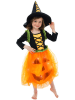 CHAKS 2-częściowy kostium "Pumpkin witch" w kolorze czarno-pomarańczowym