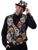 Party x People Kostuumbodywarmer "La Catrina" zwart/meerkleurig