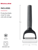 KitchenAid Schäler in Schwarz/ Grau - (L)19 cm