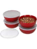 KitchenAid 4er-Set: Frischhaltedosen in Rot - 230 ml