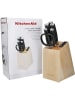 KitchenAid 7tlg. Messerblock-Set in Natur/ Schwarz
