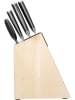 KitchenAid 7tlg. Messerblock-Set in Natur/ Schwarz