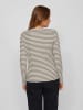 Vila Longsleeve in Taupe/ Weiß