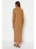 trendyol Gebreide jurk camel