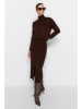 trendyol 2-delige outfit donkerbruin