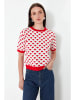 trendyol Shirt in Rot/ Weiß