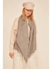 Shaka Schal in Braun/ Creme - (L)180 x (B)65 cm