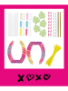LENA Creativiteitsset "Glitter Flowers" meerkleurig - vanaf 8 jaar