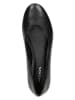 Wojas Leder-Ballerinas in Schwarz
