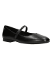 Wojas Leren ballerina's zwart