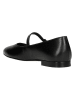 Wojas Leren ballerina's zwart