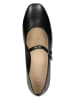 Wojas Leren ballerina's zwart