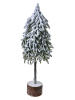 Clayre & Eef Kunstmatige kerstboom groen/bruin/wit - (B)20 x (H)53 x (D)15 cm