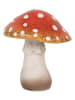 Clayre & Eef Decoratief figuur ''Paddenstoel'' wit/rood - (B)18 x (H)21 x (D)17 cm