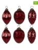 Clayre & Eef 6-delige set: kerstballen rood - (H)10 x Ø 5 cm