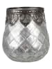 Clayre & Eef Windlicht in Silber - (H)11 cm x Ø 9 cm