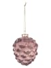 Clayre & Eef 6-delige set: kerstballen lichtroze - (H)10 x Ø 5 cm