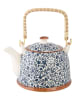 Clayre & Eef Teekanne in Creme/ Blau - 700 ml