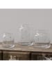 Eulenschnitt Vase in Transparent/ Schwarz - (H)14 x Ø 10 cm
