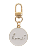 Eulenschnitt Schlüsselanhänger "Home" in Gold/ Weiß - (L)6,8 x (B)3,3 cm