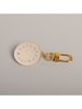 Eulenschnitt Schlüsselanhänger "Home" in Gold/ Weiß - (L)6,8 x (B)3,3 cm