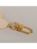 Eulenschnitt Schlüsselanhänger "Dog Lover" in Gold/ Weiß - (L)6,8 x (B)3,3 cm