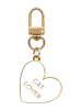 Eulenschnitt Schlüsselanhänger "Cat Lover" in Gold/ Weiß - (L)6,8 x (B)3,3 cm