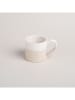 Eulenschnitt Jumbotasse "Herz" in Beige/ Weiß - 450 ml