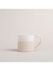 Eulenschnitt Jumbotasse "Herz" in Beige/ Weiß - 450 ml