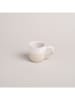 Eulenschnitt Cappuccinotasse "Smiley" in Beige/ Weiß - 190 ml