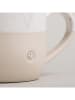 Eulenschnitt Cappuccinotasse "Smiley" in Beige/ Weiß - 190 ml