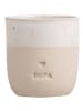 Eulenschnitt Espressobecher "Papa" in Beige/ Weiß - 40 ml
