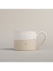Eulenschnitt Tasse "Herz" in Beige/ Weiß - 220 ml
