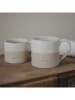 Eulenschnitt Jumbotasse "Oma" in Beige/ Weiß - 450 ml