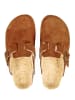 BABUNKERS Family Leren clogs lichtbruin