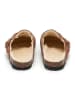 BABUNKERS Family Leren clogs lichtbruin